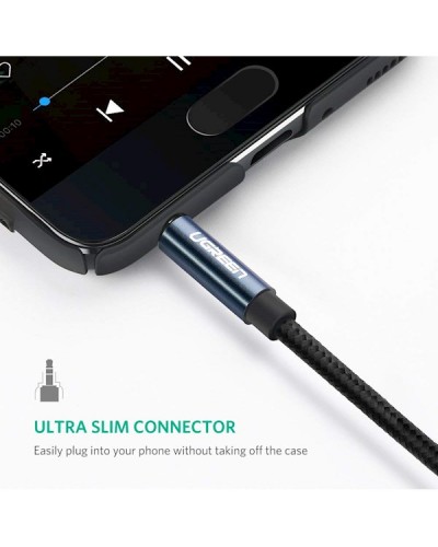 აუდიო კაბელი UGREEN AV112 (10685) 3.5mm male to 3.5mm male cable gold-plated 1M AUX