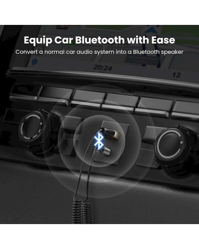 აუდიო ადაპტერი UGREEN CM309 (70601) USB to Aux Car Bluetooth 5.0 Receiver Audio Adapter Black
