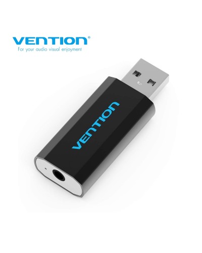 VENTION VAB-S15-B 4Pole USB External Sound Card Black