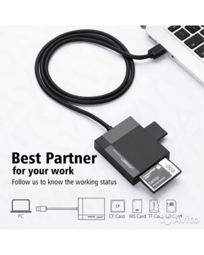 UGREEN CR125 (30231) USB 3.0 All-in-One Card Reader 1M