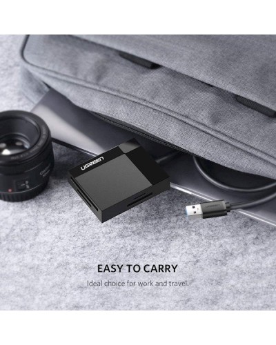 ბარათის წამკითხველი UGREEN CR125 (30333), USB 3.0 All In One Card Reader, 0.5m, Black
