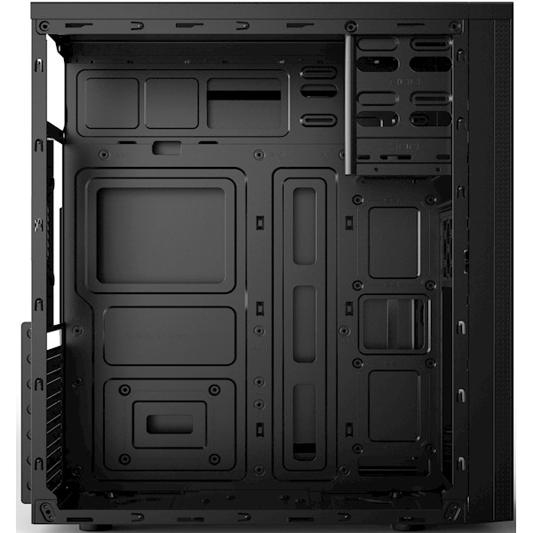 ქეისი 2E E185-400 ALFA Computer Case, MidT, PSU 2E ATX400W, MidT, 2xUSB2.0, 1xUSB3.0, steel (side panel), black