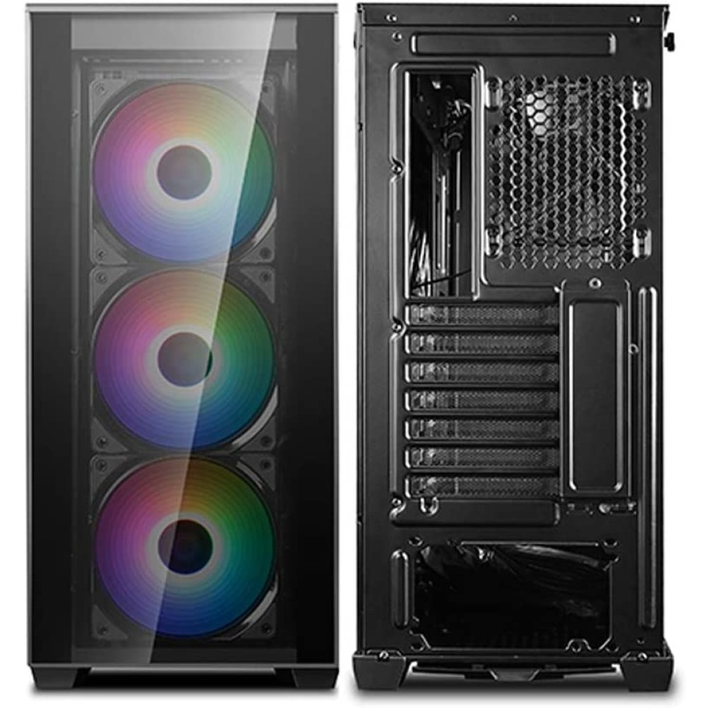 კომპიუტერის ყუთი MATREXX 70 ADD-RGB 3F, Deepcool, Mid Tower Case,2×USB3.0/1 slots 7 +2, 3×120mm ADD-RGB Fan,3×140mm
