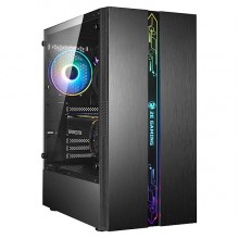 ქეისი 2E G2107 Gaming Case RUNA MidT, 2xUSB2.0, 1xUSB3.0, 1x120mm ARGB+ ARGB strip, TG (side panel), without PSU Black