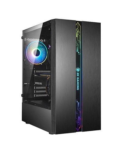 ქეისი 2E G2107 Gaming Case RUNA MidT, 2xUSB2.0, 1xUSB3.0, 1x120mm ARGB+ ARGB strip, TG (side panel), without PSU Black