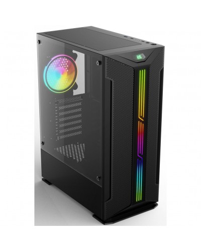 ქეისი 2E GAMING Computer case HUNTER (GH1) MidT,2xUSB2.0,1xUSB3.0,1x120mm ARGB, TG(side panel), without PSU, black