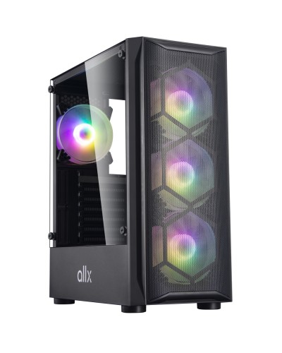 ქეისი ALLX AX-G1944, Computer Case, ATX, MATX, USB 3.0x1, USB 1.0x2, AUDIO, Black