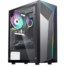 ქეისი Kmex CG10AARA002C, Computer Case, MidT, ATX, 2xUSB, USB 3.1, 3.5mm, Black