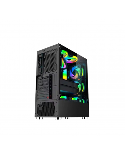 ქეისი LOVINGCOOL LC-510B BLACK + 4 RGB COOLER