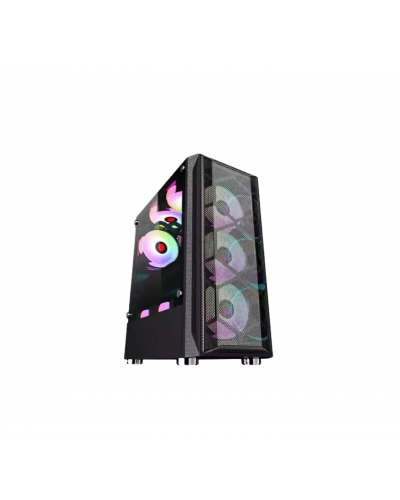 ქეისი LOVINGCOOL LC-510B BLACK + 4 RGB COOLER
