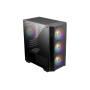 ქეისი: MSI MAG FORGE M100A 4x120mm Auto-RGB Fans Micro ATX Tower Black