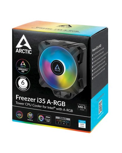 ქულერი ARCTIC Freezer i35 A-RGB - Single Tower CPU Cooler with A-RGB ACFRE00104A