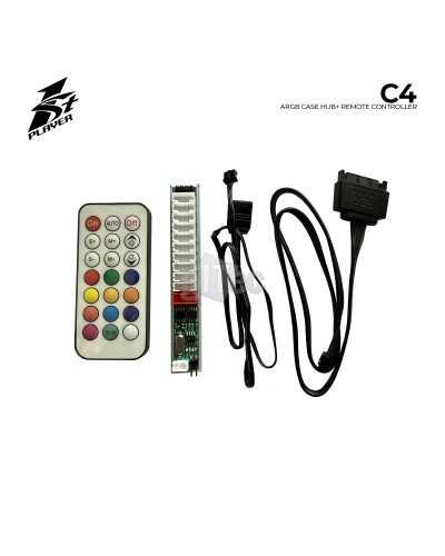 კონტროლერი 1ST PLAYER C4 ARGB CASE HUB+ REMOTE CONTROLLE