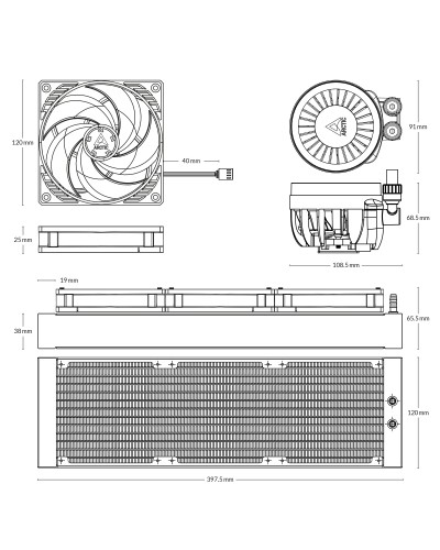 მაგრილებელი ARCTIC LIQUID FREEZER III 360 ACFRE00136A