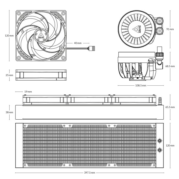 მაგრილებელი ARCTIC LIQUID FREEZER III 360 ACFRE00136A