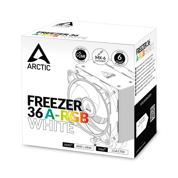 პროცესორის ქულერი ARCTIC FREEZER 36 A-RGB ACFRE00125A WHITE