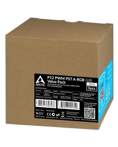 ქეისის ქულერი ARCTIC P12 PWM PST A-RGB ACFAN00258A WHITE Cooler