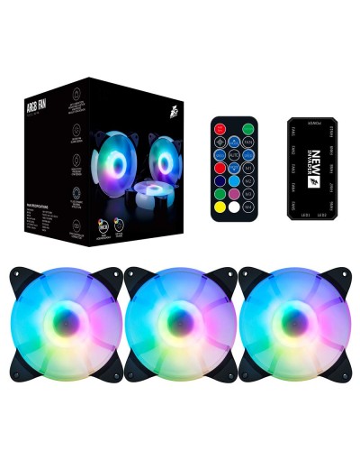 ქულერი 1ST PLAYER Case Fan CC 3x120mm ARGB Combo 1STPLR-CC