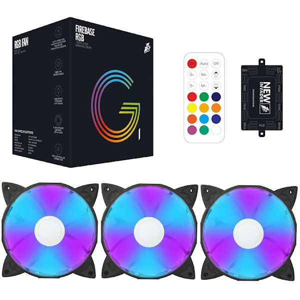 ქულერი 1STPLAYER 1STPLR-G1, RGB, 120mm, 1300RPM, Cooler, Black