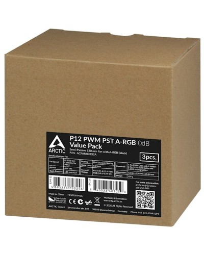 ქულერი Arctic ACFAN00232A, RGB, 120mm, 2000RPM, Cooler, 3in1, Black