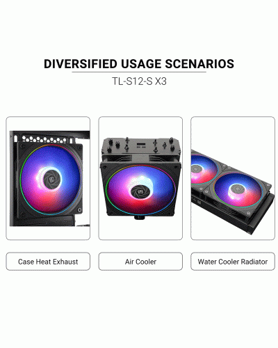ქულერი CASE COOLER THERMALRIGHT TL-S12-S X3 A-RGB BLACK