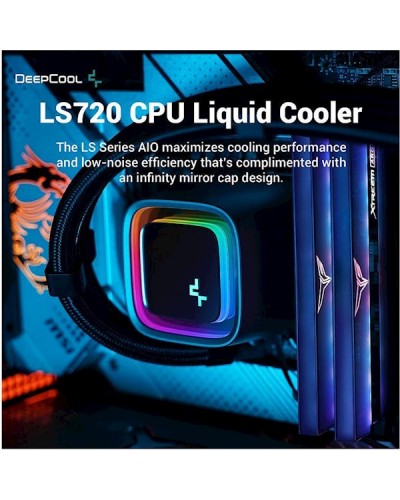 ქულერი DeepCool LS720, ARGB, 120mm, Cooler, Black, Liquid Cooler