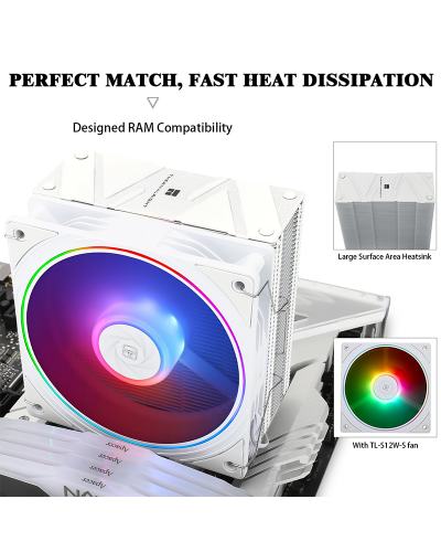 ქულერი THERMALRIGHT Peerless Assassin 120, White (TR-AS-1200-EVO-W-ARGB)
