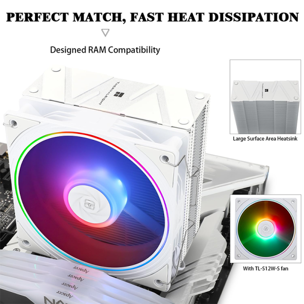 ქულერი THERMALRIGHT Peerless Assassin 120, White (TR-AS-1200-EVO-W-ARGB)