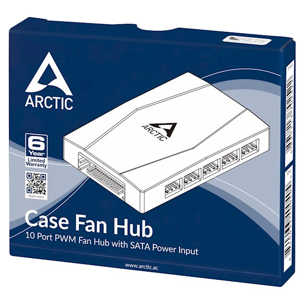 ქულერის გამანაწილებელი Arctic ACFAN00175A, 10Port, Case Fan Hub, Black