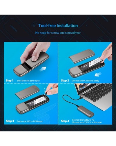 UGREEN 60355 M.2 Portable SSD Enclosure 6Gbps