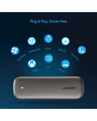 UGREEN 60355 M.2 Portable SSD Enclosure 6Gbps
