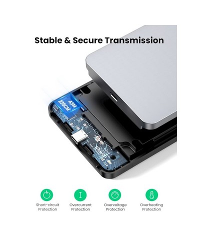 მყარი დისკის ქეისი UGREEN CM300 (70498) 2.5-Inch SATA External Hard Drive Enclosure