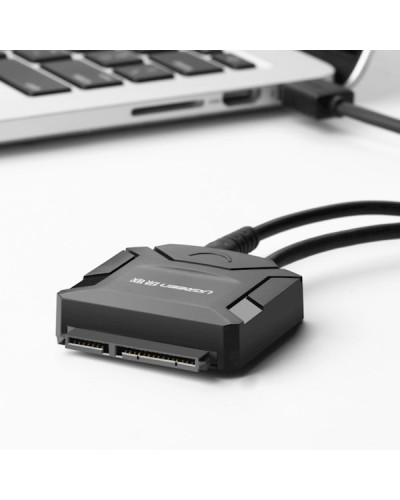 მყარი დისკის წამკითხველი UGREEN CR108 USB 3.0 to SATA Hard Driver converter cable with 12V 2A power 20611