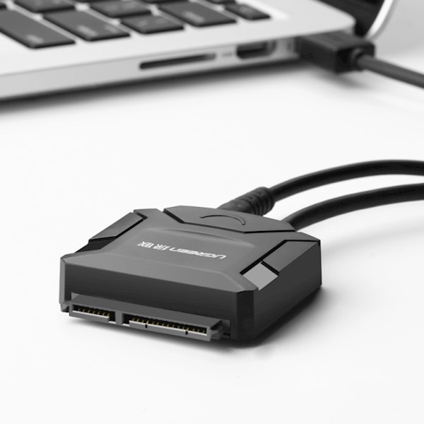 მყარი დისკის წამკითხველი UGREEN CR108 USB 3.0 to SATA Hard Driver converter cable with 12V 2A power 20611