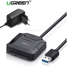 მყარი დისკის წამკითხველი UGREEN CR108 USB 3.0 to SATA Hard Driver converter cable with 12V 2A power 20611