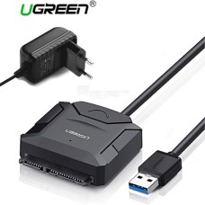 მყარი დისკის წამკითხველი UGREEN CR108 USB 3.0 to SATA Hard Driver converter cable with 12V 2A power 20611