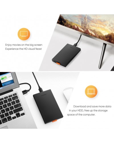 Ugreen CM237  (60353) HDD Enclosure 2.5 SATA to USB 3.0 Hard Drive Adapter Enclosure