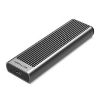 VENTION KPKH0 M.2 NVMe SSD Enclosure (USB 3.1 Gen 2-C) with Heat Sink Gray Aluminum Alloy Type
