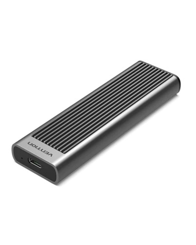 VENTION KPKH0 M.2 NVMe SSD Enclosure (USB 3.1 Gen 2-C) with Heat Sink Gray Aluminum Alloy Type