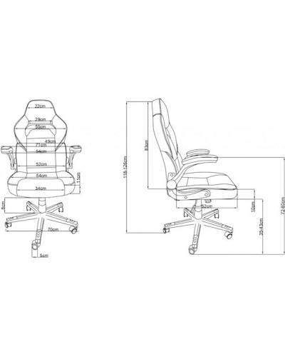 გეიმერული სავარძელი 2E 2E-GC-HEB-BK Gaming Chair Hebi Black/Green
