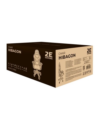 გეიმერული სავარძელი 2E 2E-GC-HIB-BKRD Gaming Chair Hibagon Black/Red