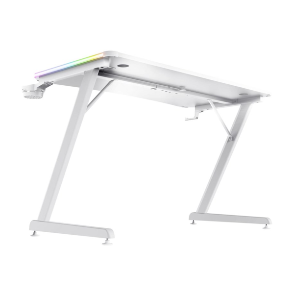 გეიმერული მაგიდა TRUST GXT709W LUMINUS RGB DESK WHITE 