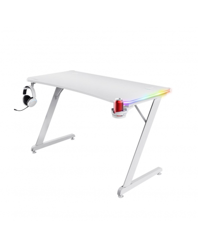 გეიმერული მაგიდა TRUST GXT709W LUMINUS RGB DESK WHITE 