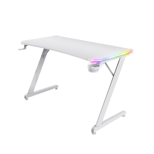 გეიმერული მაგიდა TRUST GXT709W LUMINUS RGB DESK WHITE 