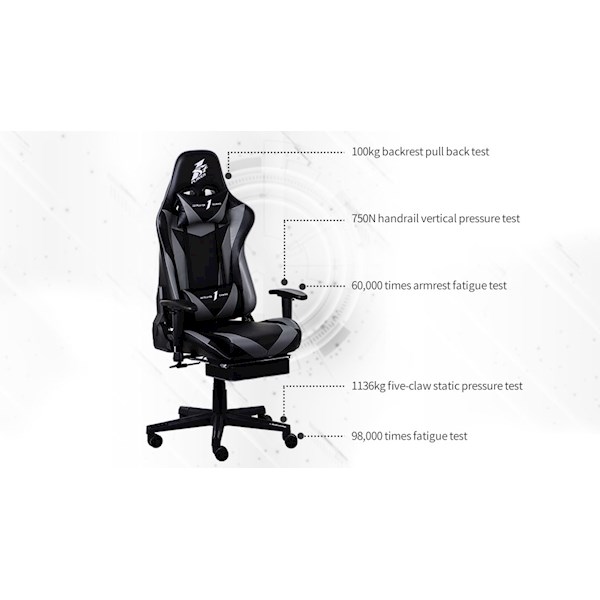 გეიმერული სავარძელი 1STPlayer FK3-BR, Gaming Chair, Black/Red