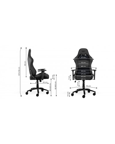 გეიმერული სავარძელი 2E 2E-GC-BUS-BK Gaming Chair Bushido Black