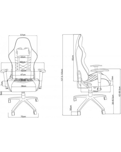 გეიმერული სავარძელი 2E 2E-GC-BUS-BKRD Gaming Chair Bushido Black/Red
