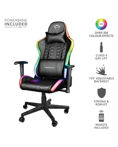 გეიმერული სავარძელი GXT716 RIZZA RGB LED Chair