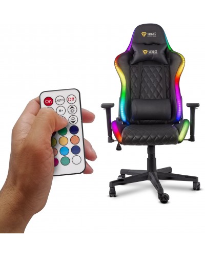 გეიმერული სავარძელი Yenkee YGC 300RGB Stardust Gaming Chair - Black