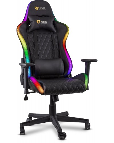 გეიმერული სავარძელი Yenkee YGC 300RGB Stardust Gaming Chair - Black